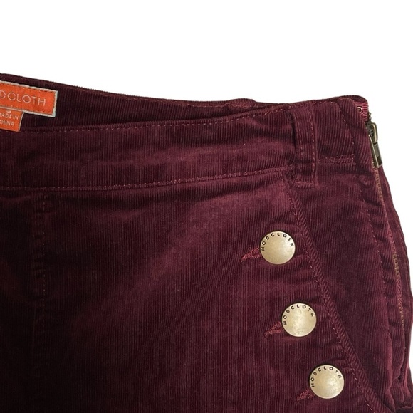 Mod Cloth Madison Corduroy Burgundy Wide Leg Pants Size Small - Picture 11 of 15